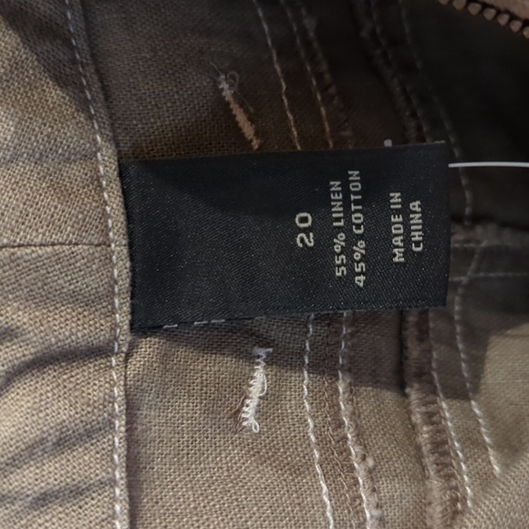 Lane Bryant NWT Linen Cotton Blend Capri Pants Size 20 - Picture 7 of 14